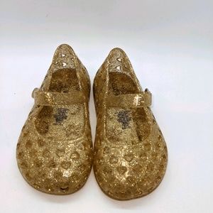 Gold Glitter Jelly Shoes